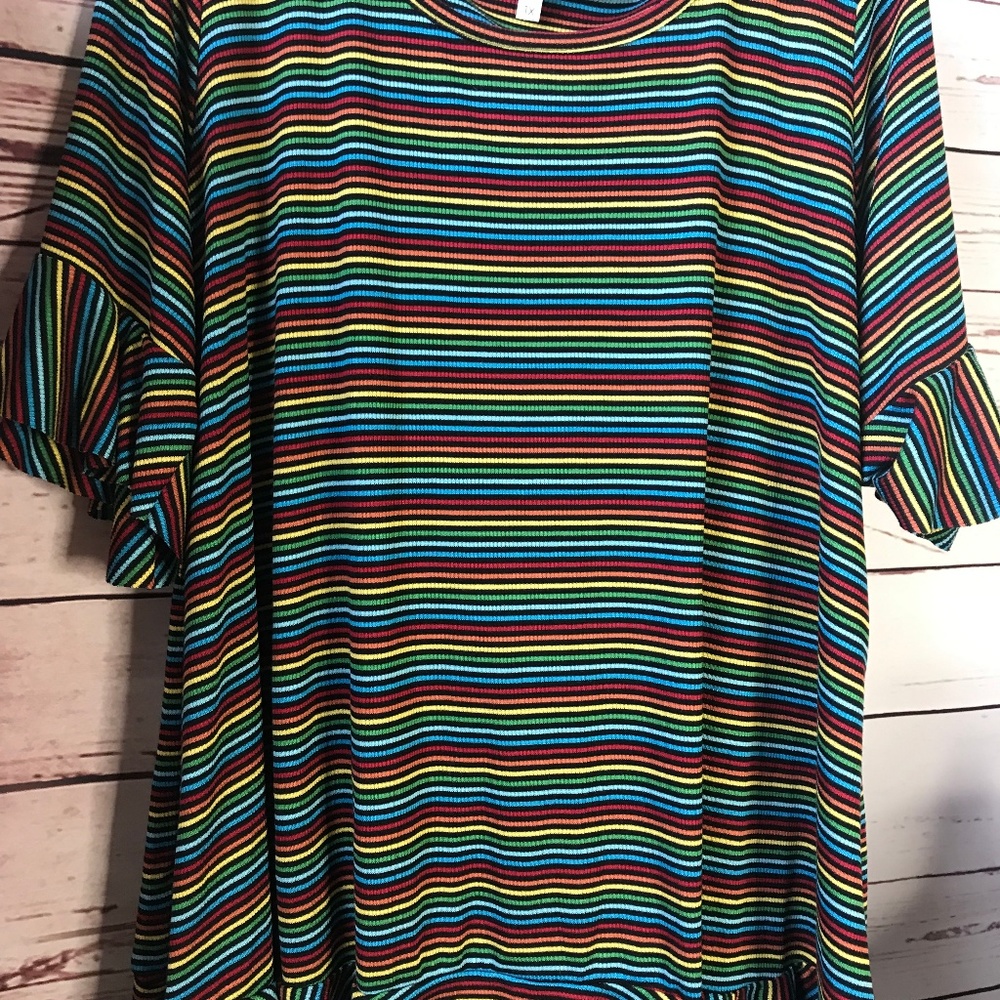 Paisley Raye Blouse with Rainbow print